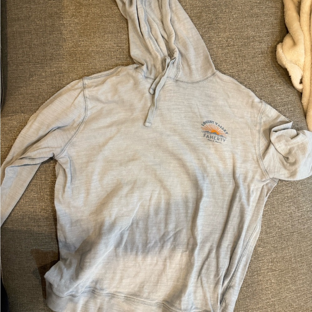 Faherty Organic Cotton Gray Hoodie